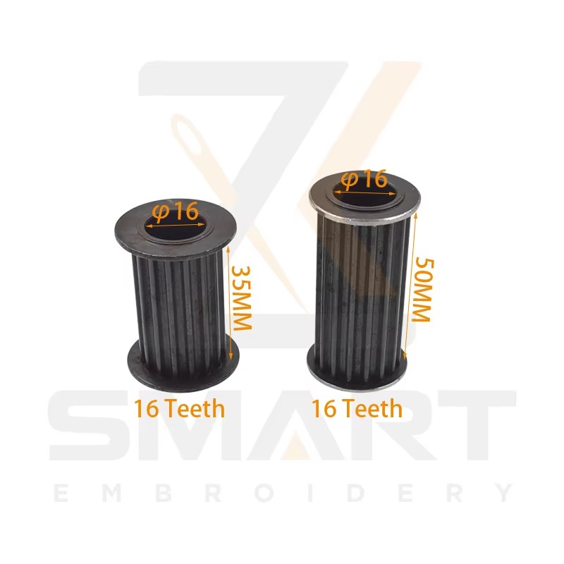 Tajima SWF Máy đóng hộp Phụ tùng Pulley Chất liệu sắt S5M 16 Răng 35/50 MM 501490030S12 UN110030B000 501470050S11