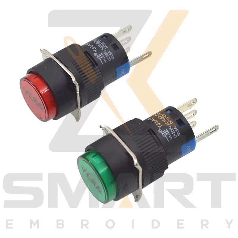 Bộ chuyển đổi nút với đèn tự trả lại Trung Quốc bộ phận máy ép EDH06-YJ-LA16G EDH06-YJ-LA16R