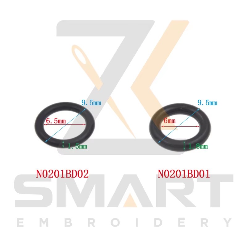 100 Pieces Barudan Máy đóng hộp Phụ tùng A9014055 KF232120 O-rings N0201BD01 N0201BD02